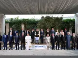 Foto de grupo de la reunión del G7 en Brindisi, Italia.