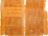 Códice II de Nag Hammadi, que muestra el final del evangelio apócrifo de Juan y el comienzo del evangelio de Tomás.