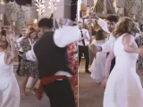 Meloni baila la 'pizzica', un tradicional baile de la región de la Apulia.