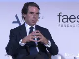 José María Aznar, en el coloquio de FAES, este lunes.