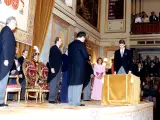Juramento de la Constitución de Felipe VI cuando era Príncipe de Asturias, en 1986.