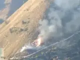 Combaten por tierra y aire un incendio forestal declarado en Lanjarón