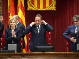 El Tribunal Constitucional ha admitido a trámite el recurso del PP catalán contra la decisión de la Mesa del Parlament de admitir el voto delegado de Carles Puigdemont y Lluís Puig.