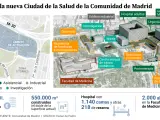 Plano de la futura Ciudad de la Salud de la Comunidad de Madrid.
