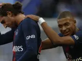 Adrien Rabiot y Kylian Mbappé, en el PSG