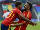 Lamine Yamal y Dani Carvajal frente a Croacia.