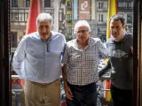 El alcalde de Pamplona junto a Aritz Ibañez y Angel Arana.