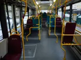 Interior de un autobús urbano de Pamplona