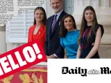 La prensa internacional habla de los looks de doña Letizia, la princesa Leonor y la infanta Sofía en el X aniversario de la proclamación de Felipe VI