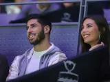 Marco Asensio y Sandra Garal en noviembre de 2019.