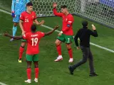 Cristiano Ronaldo, enfadado tras la invasión del cuarto espectador.