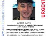 Jay Dean Slater, desaparecido en Tenerife.