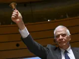 El Alto Representante de Asuntos Exteriores y Política de Seguridad de la UE, Josep Borrell, en la reunión de ministros que este lunes ha adoptado nuevas sanciones contra Rusia.