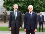 El Rey Felipe VI con el presidente de Lituania, Gitanas Nausèda. 24/6/2024