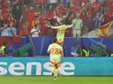 Ferran Torres celebra su gol ante Albania.