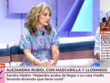 Sandra Aladro informa del estado de salud de Alejandra Rubio.
