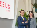 Adolfo Corujo, Socio y CEO Global de Marketing Solutions en LLYC, y Amparo García, CEO de Zeus 27/6/2024