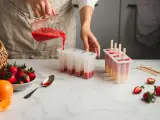 Haciendo helados.