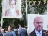 Mitin electoral del candidato a la presidencia iraní Mohamad Baqer Qalibaf en Teherán.