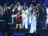 Los concursantes de 'OT 2023' en el primer concierto en Madrid.