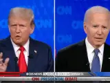 Captura de un momento del debate entre Trump y Biden.