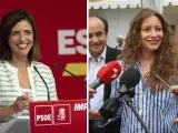 La portavoz del PSOE, Esther Peña, y la vicesecretaria de Sanidad y Educación del PP, Ester Muñoz.