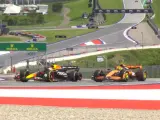 Accidente entre Norris y Verstappen