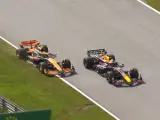 Accidente entre Verstappen y Norris