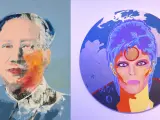 Composición de 'Mao' (1972) por Warhol y 'Transmutation' (2023) de Fabio de Miguel.
