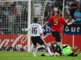 Fernando Torres anotó el único tanto de la final ante Alemania en la Eurocopa 2008.