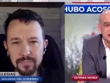 Pablo Iglesias habla con Nacho Abad en 'En boca de todos'.