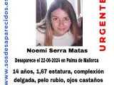 Noemí Serra Matas, desaparecida desde el 22 de junio.
