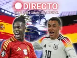 España - Alemania, en los cuartos de final de la Eurocopa, en directo.