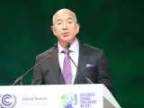 Jeff Bezos, fundador de Amazon, en la COP 26 el 2 de noviembre de 2021.