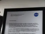 Imagen de la carta de agradecimiento de la NASA.
