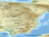 Mapa de las cuencas hidrográficas españolas.