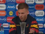 Dani Olmo en rueda de prensa.