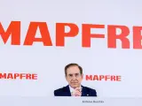 El presidente de Mapfre, Antonio Huertas, durante la presentación de resultados de Mapfre, en su sede de Madrid, a 14 de febrero de 2024