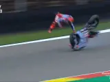 La caída de Marc Márquez en el GP de Alemania.