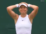 Paula Badosa rompe a llorar tras pasar a octavos de Wimbledon.