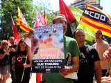 Los profesores se han concentrado frente al Departament d'Educació.