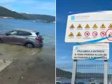 Hay despistes que se pagan caros. El coche de alquiler de una familia de Murcia que está de vacaciones en Galicia ha sido 'engullido' por la marea alta tras quedar aparcado en la rampa del puerto del municipio de Muros (A Coruña).