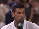 Novak Djokovic abuchea a la grada en su discurso más caliente en Wimbledon.