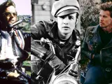 Peter Fonda en 'Easy Rider', Marlon Brando en 'Salvaje' y Austin Butler en 'Bikeriders'.