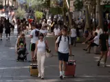 Turistas por Barcelona.