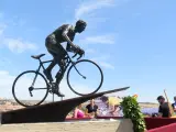 Estatua de Federico Martín Bahamontes en Toledo.