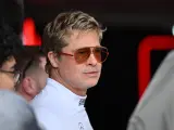 Brad Pitt durante la grabación de su próxima película de Fórmula 1