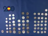 Monedas macuquinas recuperadas por la Policía Nacional.