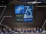 El presidente Joe Biden habla durante la sesión inaugural de la Cumbre de la OTAN, el miércoles 10 de julio de 2024, en Washington.