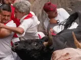 Sexto encierro de San Fermín 2024, con toros de Jandilla.